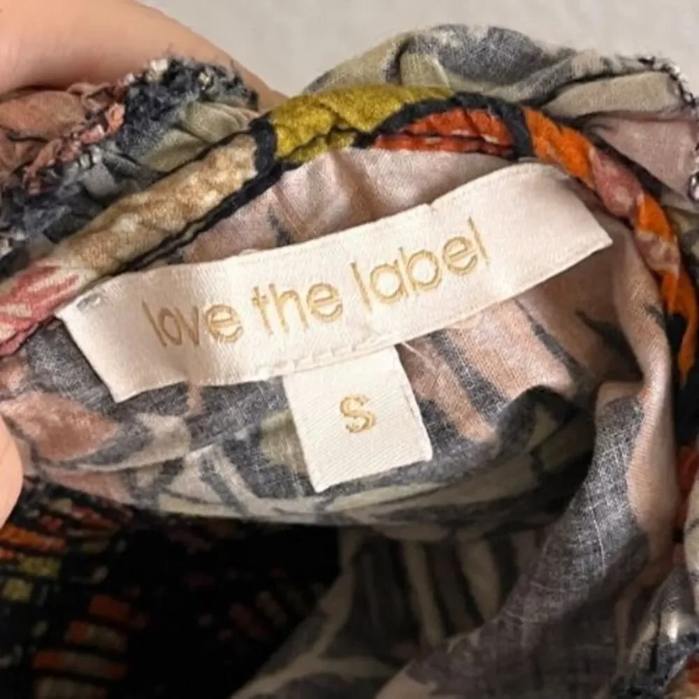 Love The Label Anthropologie Topanga Maxi Dress in Black Floral Size SMALL